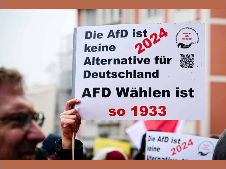 Kundgebung "Demokratie stärken" am 20.01.2024 in Frankfurt am Main