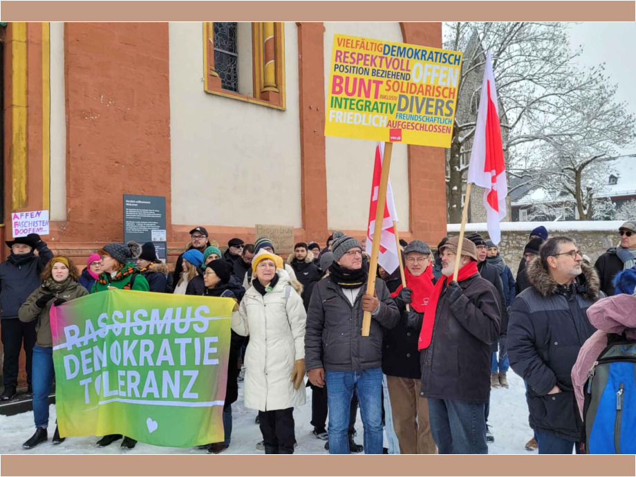 Kundgebung "Demokratie stärken" am 20.01.2024 in Limburg mit 3000 Teilnehmer/innen