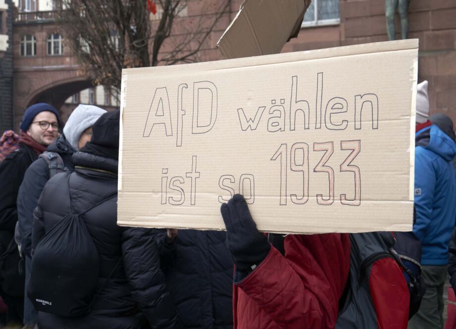 Kundgebung "Demokratie stärken" am 20.01.2024 in Frankfurt am Main Kundgebung "Demokratie stärken" am 20.01.2024 in Frankfurt am Main