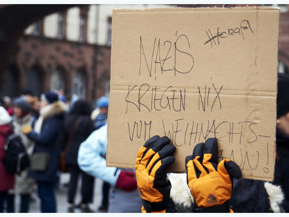Kundgebung "Demokratie stärken" am 20.01.2024 in Frankfurt am Main