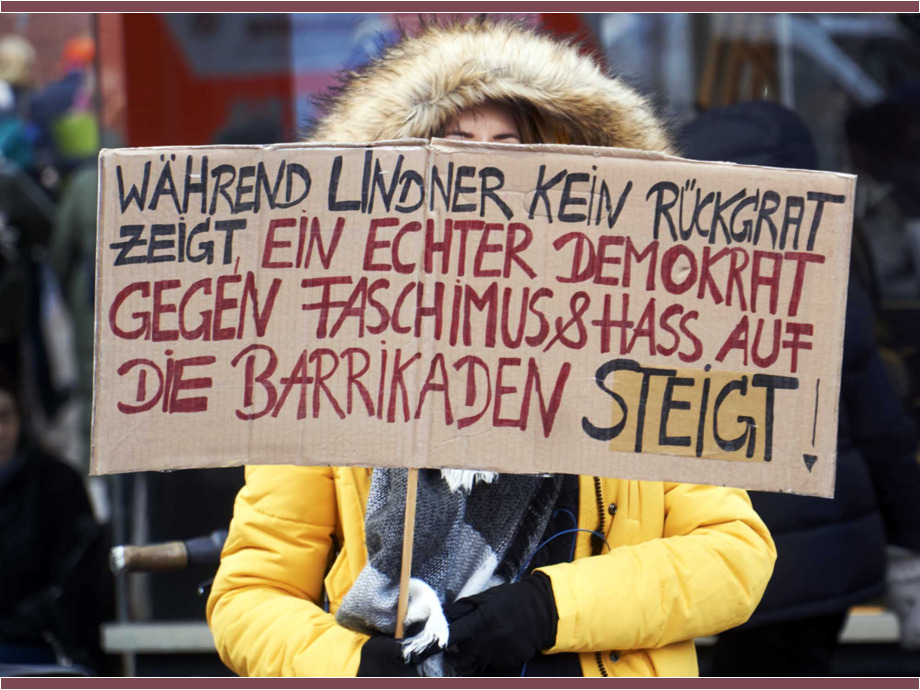 Kundgebung "Demokratie stärken" am 20.01.2024 in Frankfurt am Main