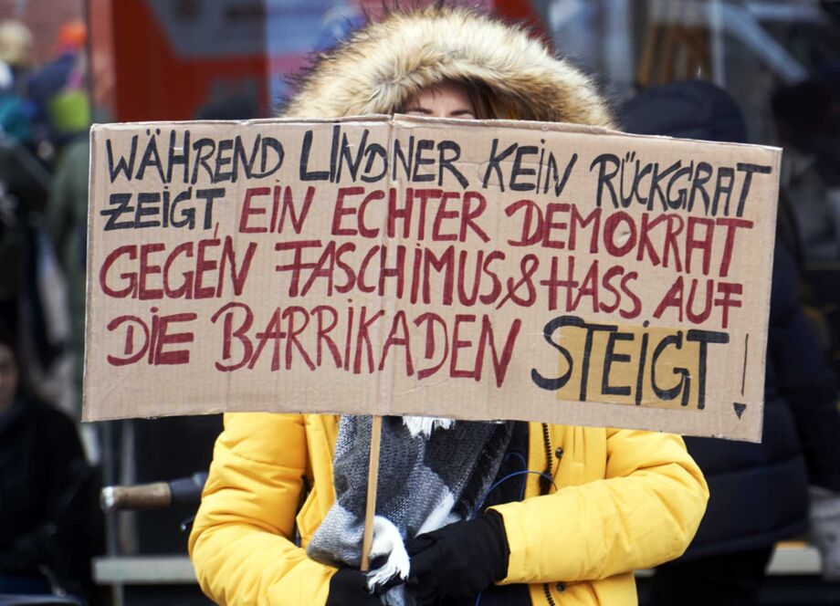 Kundgebung "Demokratie stärken" am 20.01.2024 in Frankfurt am Main Kundgebung "Demokratie stärken" am 20.01.2024 in Frankfurt am Main