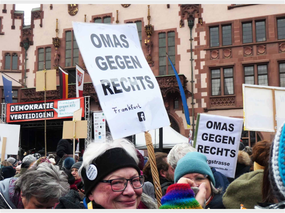 Kundgebung "Demokratie stärken" am 20.01.2024 in Frankfurt am Main