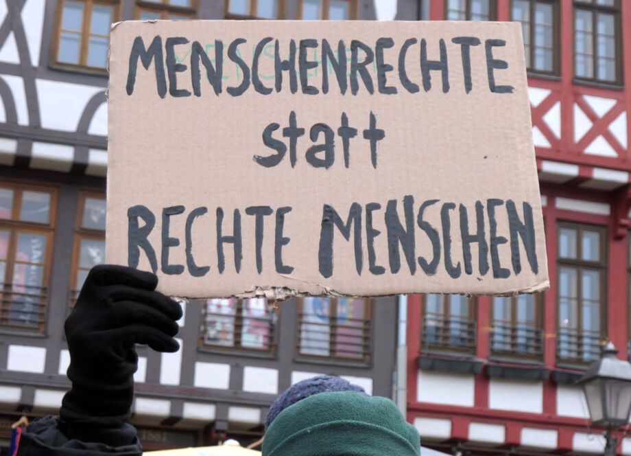 Kundgebung "Demokratie stärken" am 20.01.2024 in Frankfurt am Main Kundgebung "Demokratie stärken" am 20.01.2024 in Frankfurt am Main