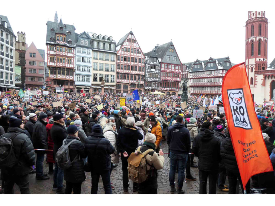Kundgebung "Demokratie stärken" am 20.01.2024 in Frankfurt am Main