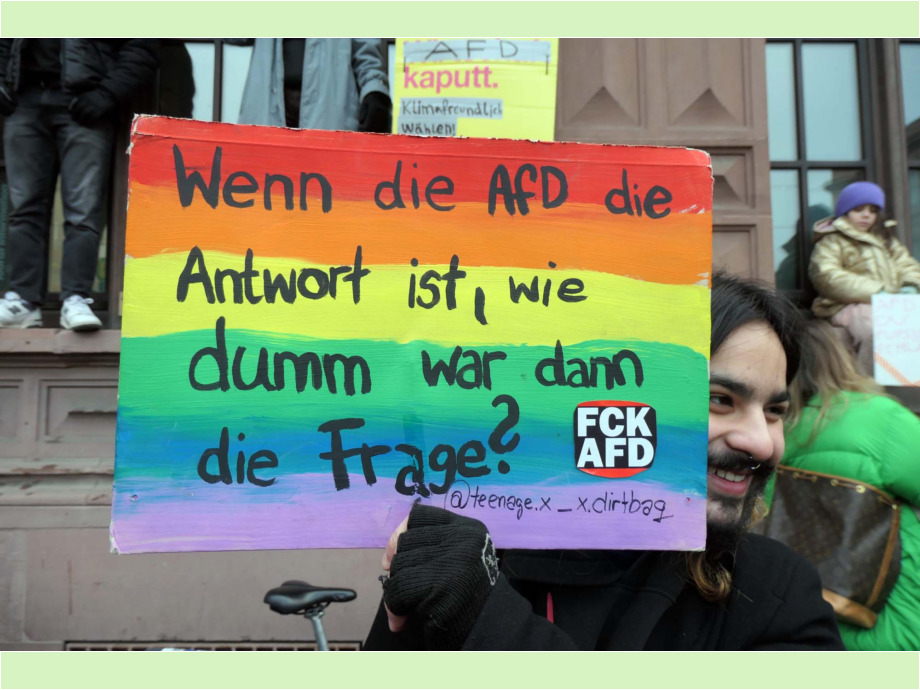 Kundgebung "Demokratie stärken" am 20.01.2024 in Frankfurt am Main
