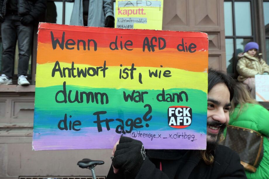 Kundgebung "Demokratie stärken" am 20.01.2024 in Frankfurt am Main Kundgebung "Demokratie stärken" am 20.01.2024 in Frankfurt am Main