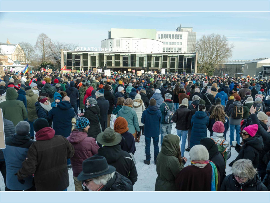 Kundgebung "Demokratie stärken" am 20. Januar 2024 in Kassel