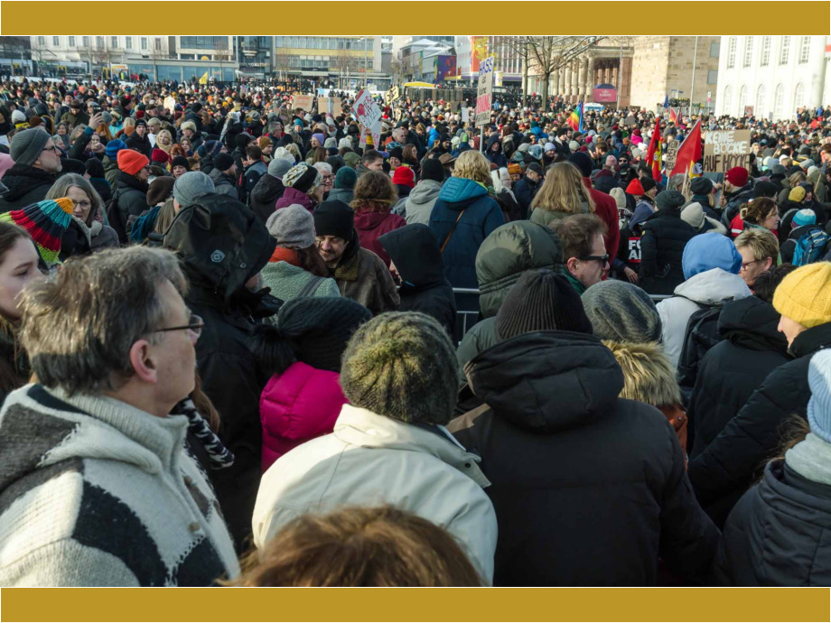 Kundgebung "Demokratie stärken" am 20. Januar 2024 in Kassel