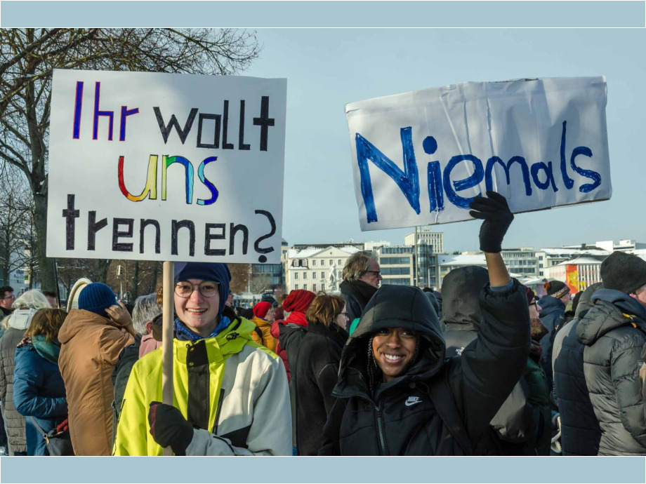 Kundgebung "Demokratie stärken" am 20. Januar 2024 in Kassel
