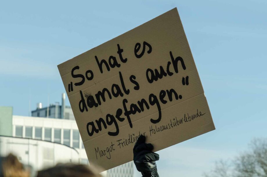 Kundgebung "Demokratie stärken" am 20. Januar 2024 in Kassel Kundgebung "Demokratie stärken" am 20. Januar 2024 in Kassel