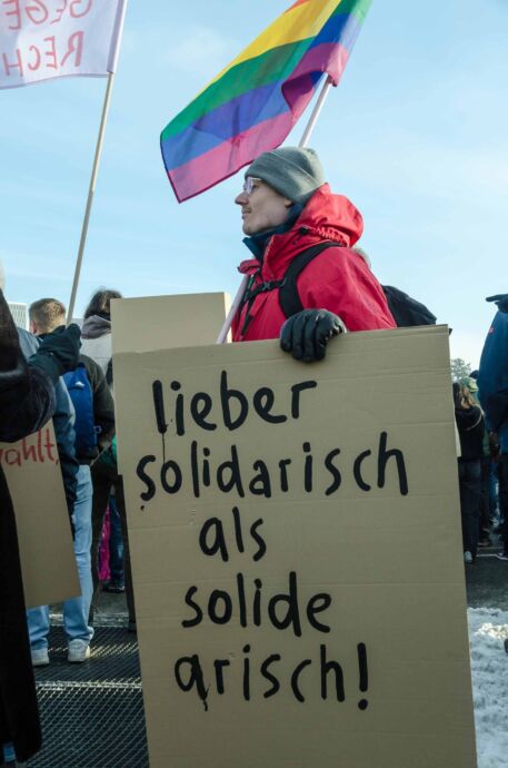 Kundgebung "Demokratie stärken" am 20. Januar 2024 in Kassel Kundgebung "Demokratie stärken" am 20. Januar 2024 in Kassel
