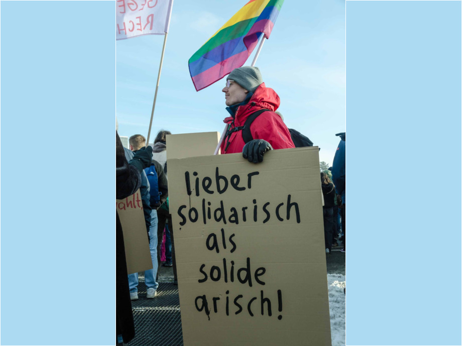 Kundgebung "Demokratie stärken" am 20. Januar 2024 in Kassel