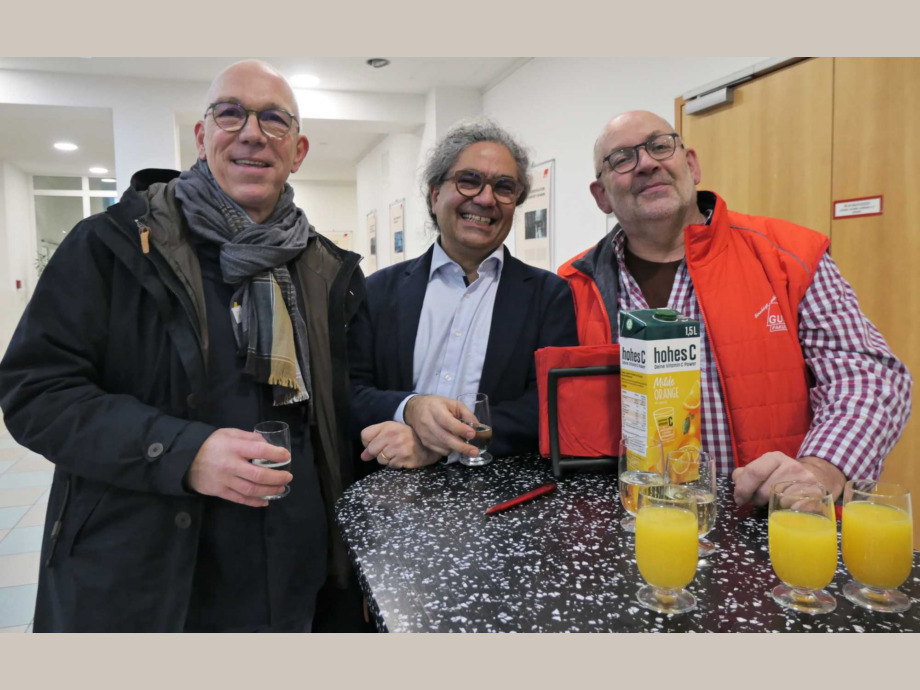 Freundlicher Empfang im Foyer des Gewerkschaftshauses