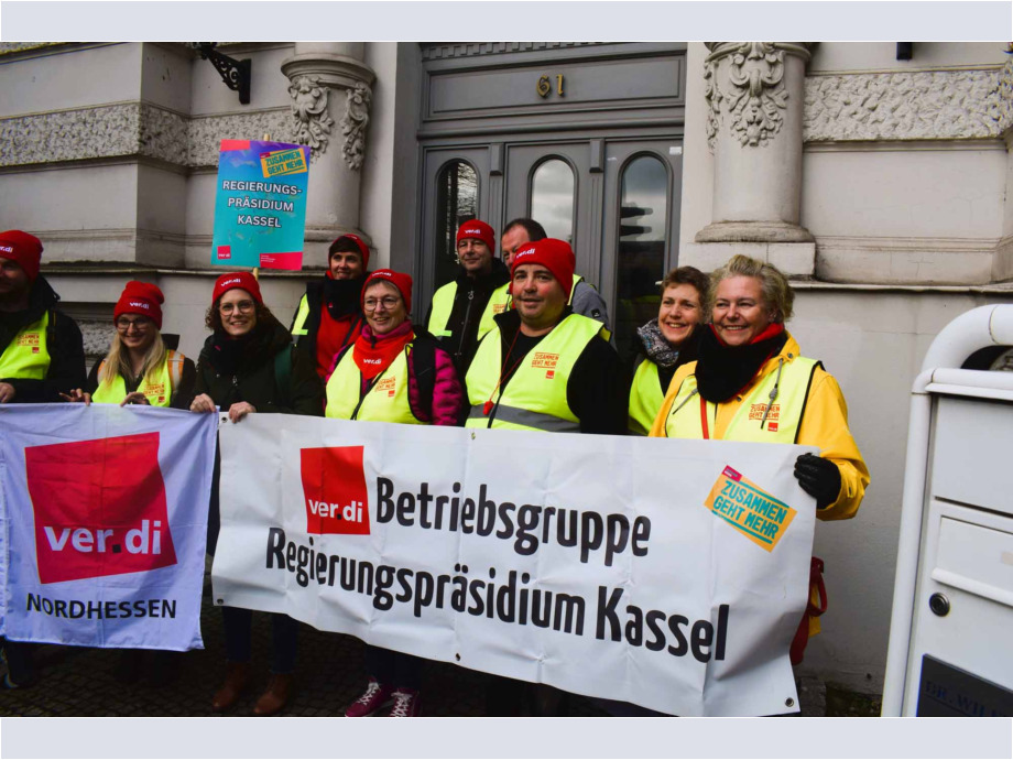 Wiesbaden, 14. Februar 2024: Auftakt zu den Tarifverhandlungen für die Landesbeschäftigte in Hessen Wiesbaden, 14. Februar 2024: Auftakt zu den Tarifverhandlungen für die Landesbeschäftigte in Hessen