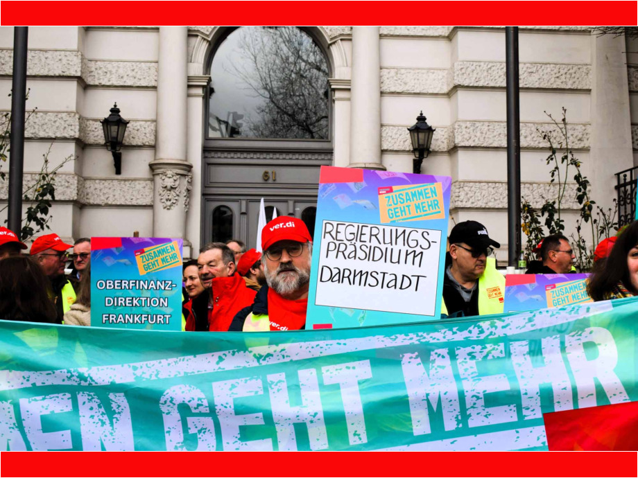 Wiesbaden, 14. Februar 2024: Auftakt zu den Tarifverhandlungen für die Landesbeschäftigte in Hessen Wiesbaden, 14. Februar 2024: Auftakt zu den Tarifverhandlungen für die Landesbeschäftigte in Hessen