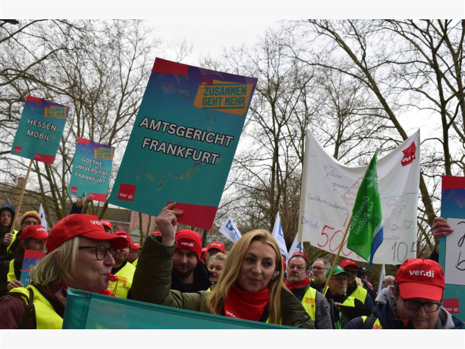 Wiesbaden, 14. Februar 2024: Auftakt zu den Tarifverhandlungen für die Landesbeschäftigte in Hessen Wiesbaden, 14. Februar 2024: Auftakt zu den Tarifverhandlungen für die Landesbeschäftigte in Hessen