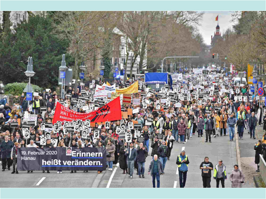 Demonstration durch die Stadt
