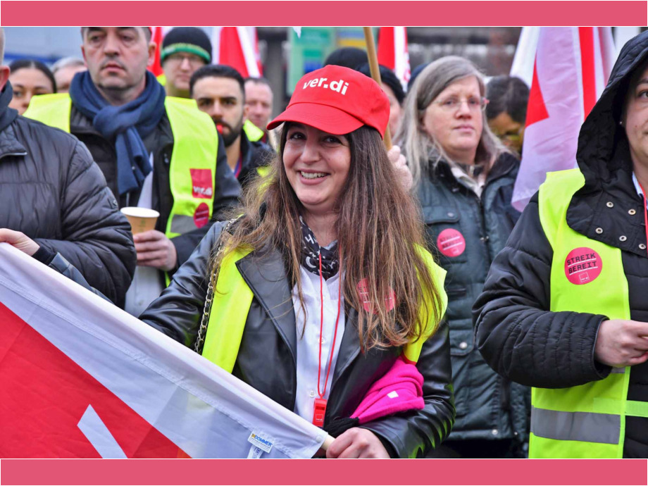 Warnstreik der Luftsicherheitskräfte am 1. Februar 2024 am Flughafen Frankfurt