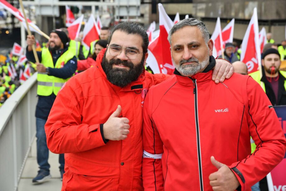 Warnstreik des Lufthansa Bodenpersonals am Flughafen Frankfurt am 20.02.2024 Warnstreik des Lufthansa Bodenpersonals am Flughafen Frankfurt am 20.02.2024