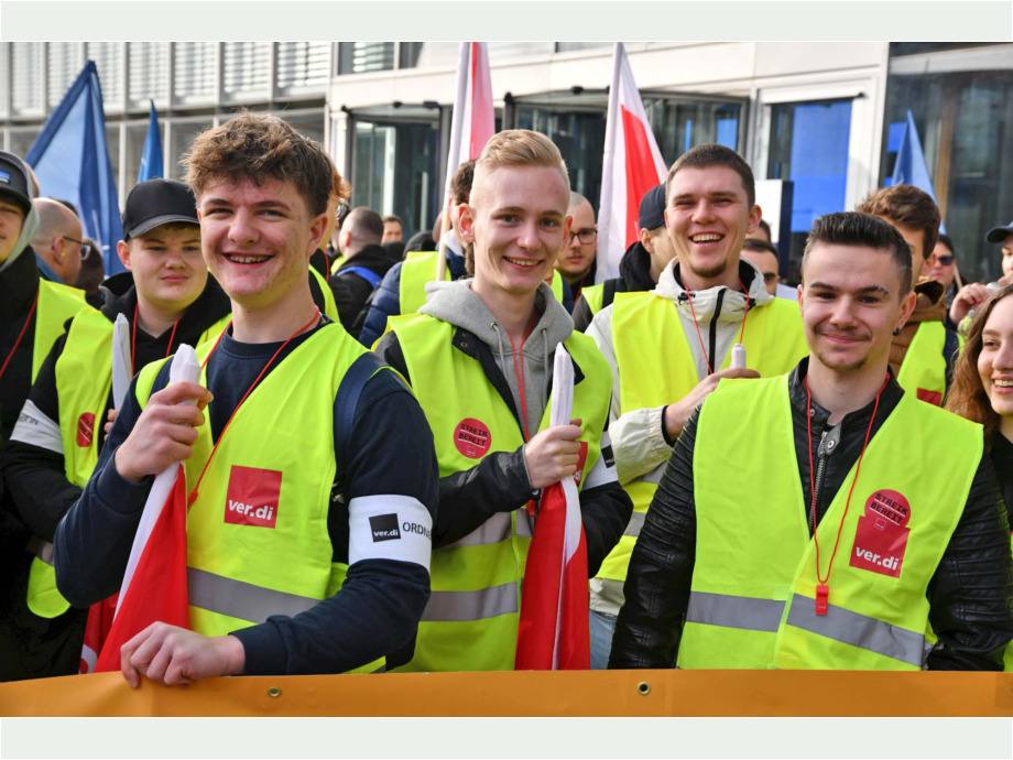 Warnstreik des Lufthansa Bodenpersonals am Flughafen Frankfurt am 20.02.2024