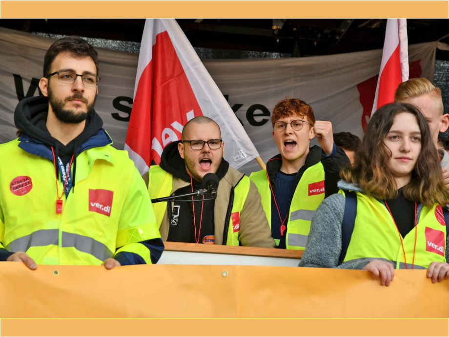 Warnstreik des Lufthansa Bodenpersonals am Flughafen Frankfurt am 20.02.2024