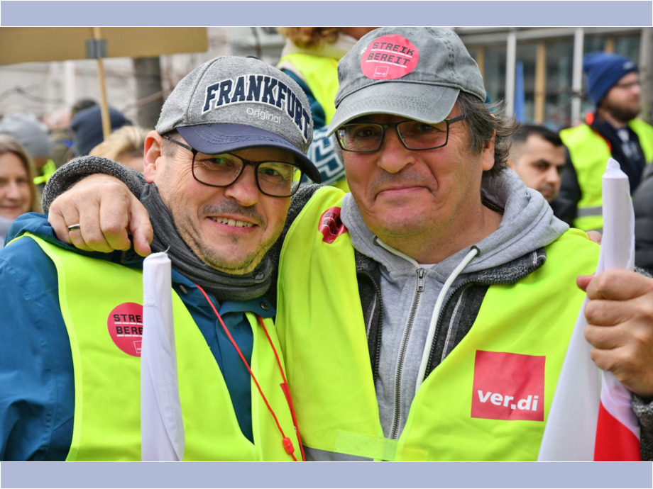 Warnstreik des Lufthansa Bodenpersonals am Flughafen Frankfurt am 20.02.2024