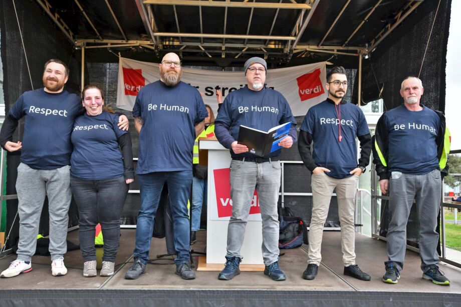 Warnstreik des Lufthansa Bodenpersonals am Flughafen Frankfurt am 20.02.2024 Warnstreik des Lufthansa Bodenpersonals am Flughafen Frankfurt am 20.02.2024