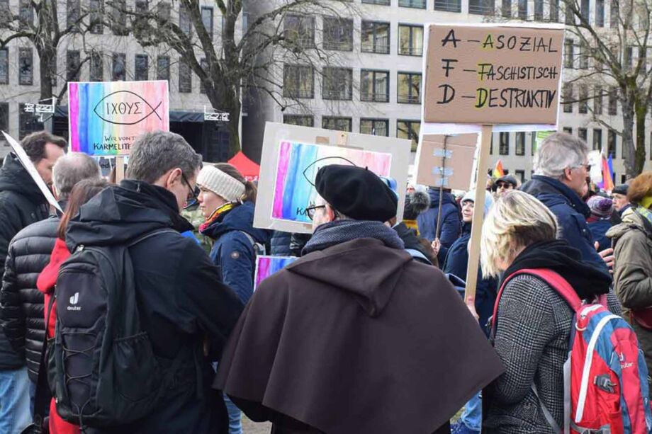 Mainz, 3. Februar 2024, Kundgebung gegen Rechtsextremismus und für die Stärkung der Demokratie Mainz, 3. Februar 2024, Kundgebung gegen Rechtsextremismus und für die Stärkung der Demokratie
