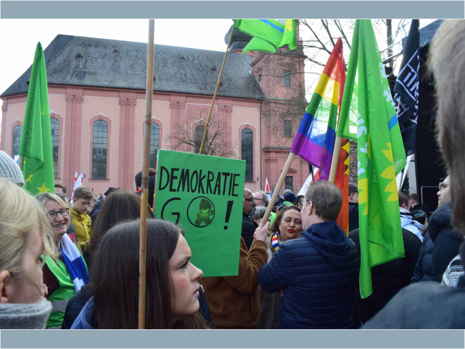 Mainz, 3. Februar 2024, Kundgebung gegen Rechtsextremismus und für die Stärkung der Demokratie Mainz, 3. Februar 2024, Kundgebung gegen Rechtsextremismus und für die Stärkung der Demokratie