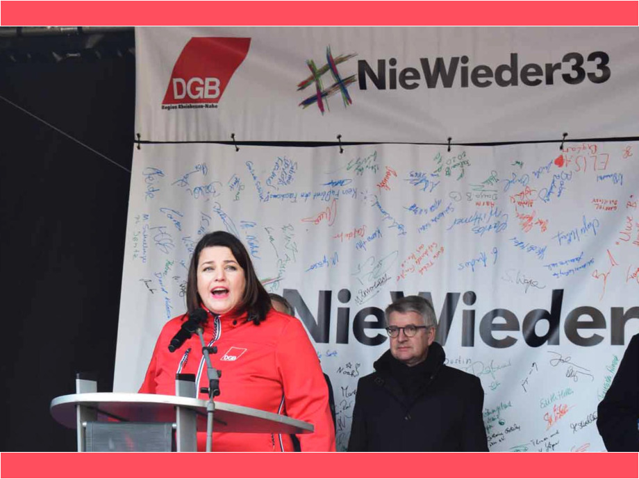 Mainz, 3. Februar 2024, Kundgebung gegen Rechtsextremismus und für die Stärkung der Demokratie Mainz, 3. Februar 2024, Kundgebung gegen Rechtsextremismus und für die Stärkung der Demokratie
