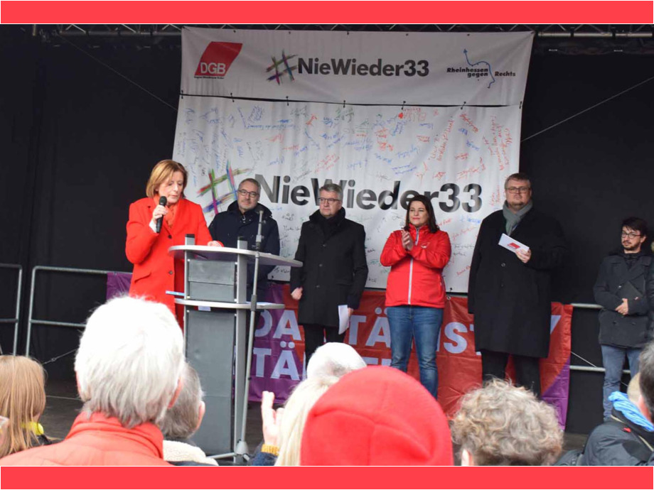 Mainz, 3. Februar 2024, Kundgebung gegen Rechtsextremismus und für die Stärkung der Demokratie Mainz, 3. Februar 2024, Kundgebung gegen Rechtsextremismus und für die Stärkung der Demokratie