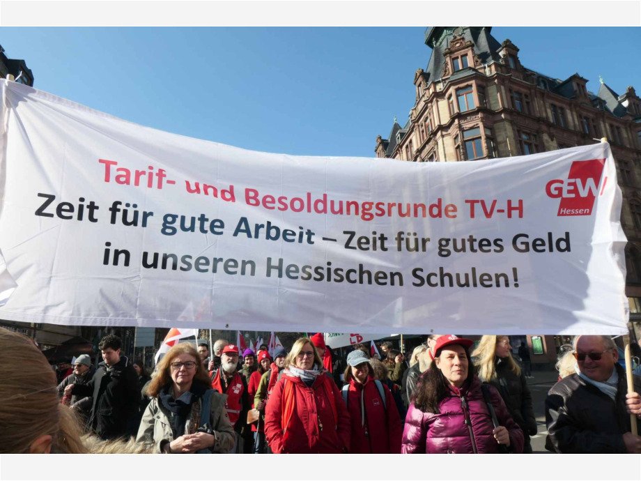 Demozug durch die Stadt