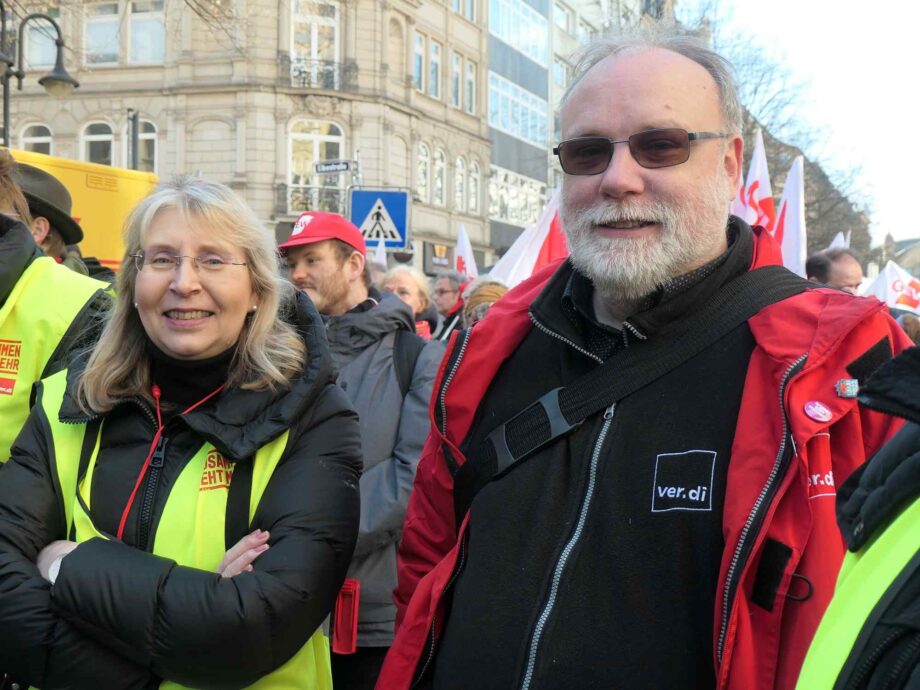Demozug durch die Stadt