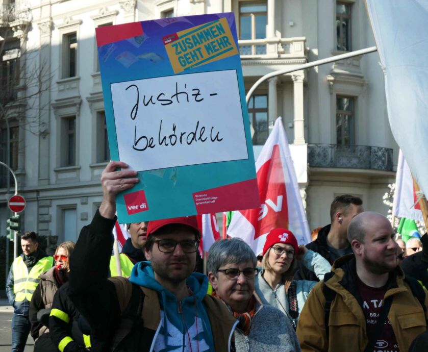 Demozug durch die Stadt Demozug durch die Stadt