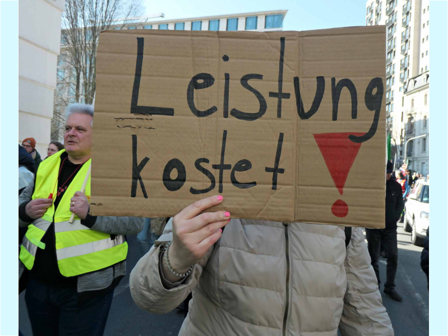 Demozug durch die Stadt
