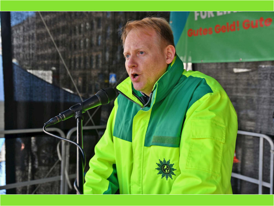 Vorsitzende der Bezirksgruppe Frankfurt der GdP und Polizeibeamter, Jochen Zeng.