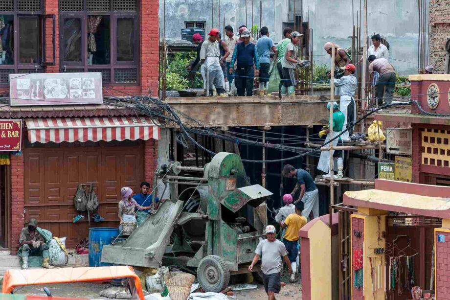 Baustelle in Kathmandu