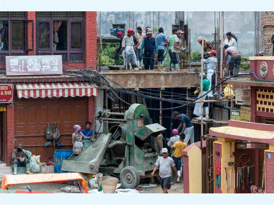 Baustelle in Kathmandu