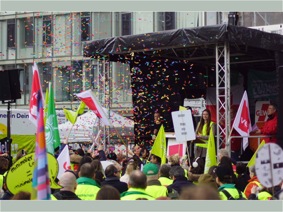 Warnstreik der hessischen Landesbeschäftigten am 12. März in Frankfurt