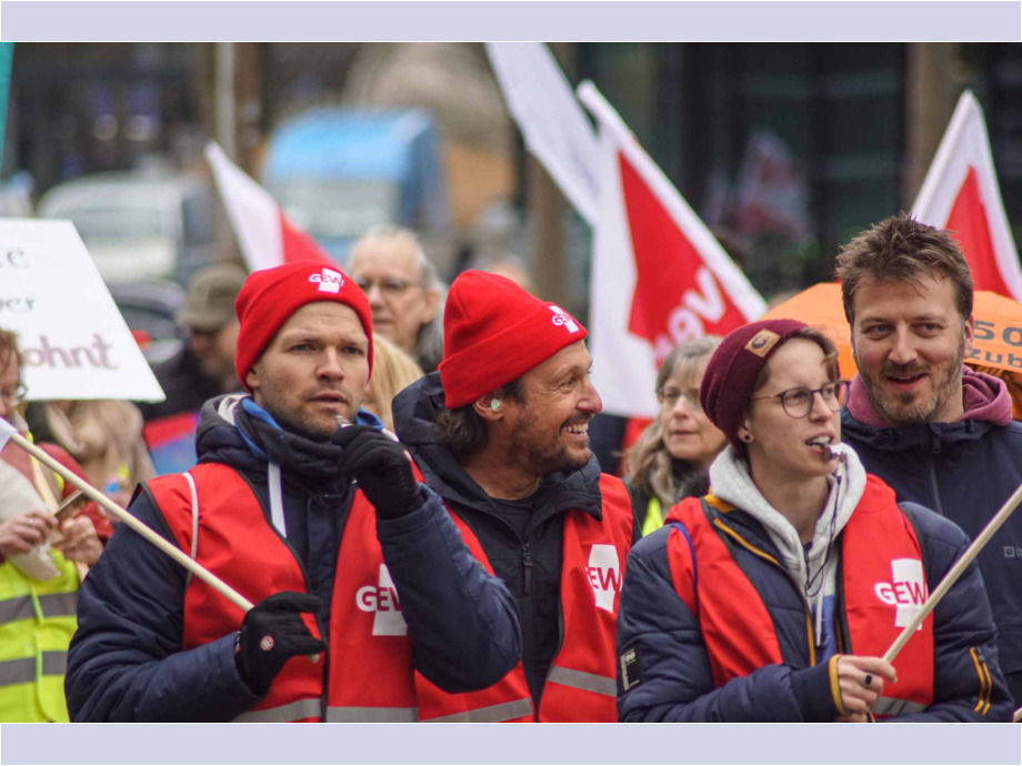 Warnstreik der hessischen Landesbeschäftigten am 12. März in Frankfurt