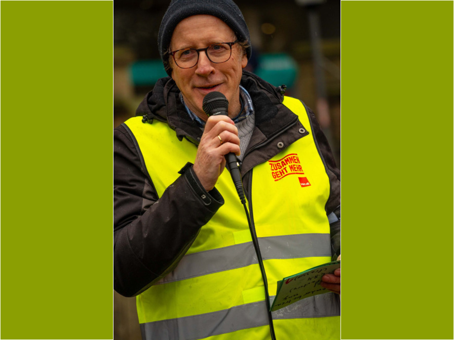 Warnstreik der hessischen Landesbeschäftigten am 5. März 2024 in Wiesbaden