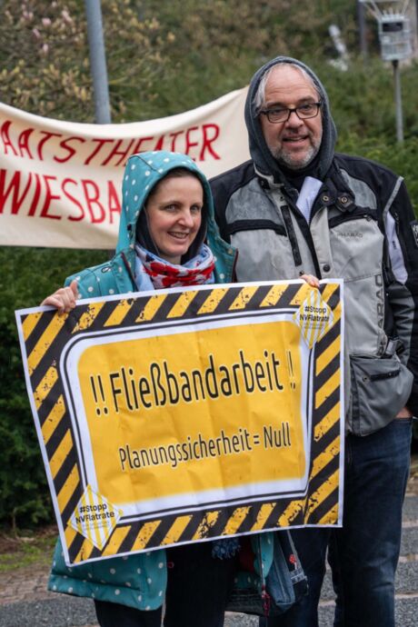 Warnstreik der hessischen Landesbeschäftigten am 5. März 2024 in Wiesbaden