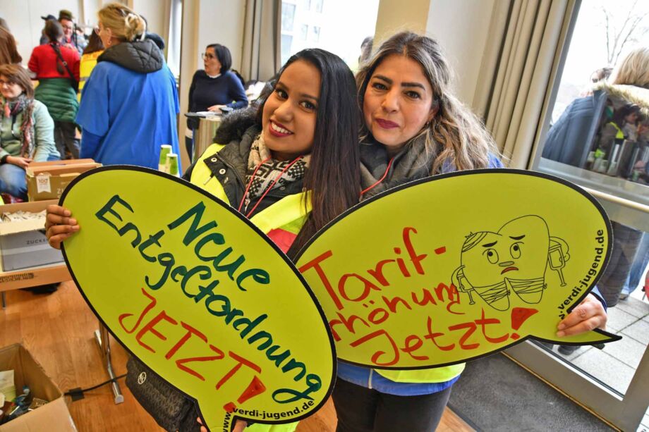 Warnstreik der hessischen Landesbeschäftigten am 12. März in Frankfurt Warnstreik der hessischen Landesbeschäftigten am 12. März in Frankfurt