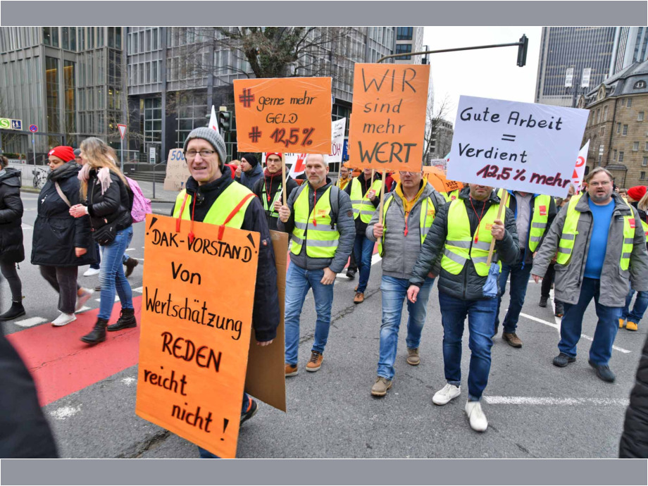Warnstreik der hessischen Landesbeschäftigten am 12. März in Frankfurt
