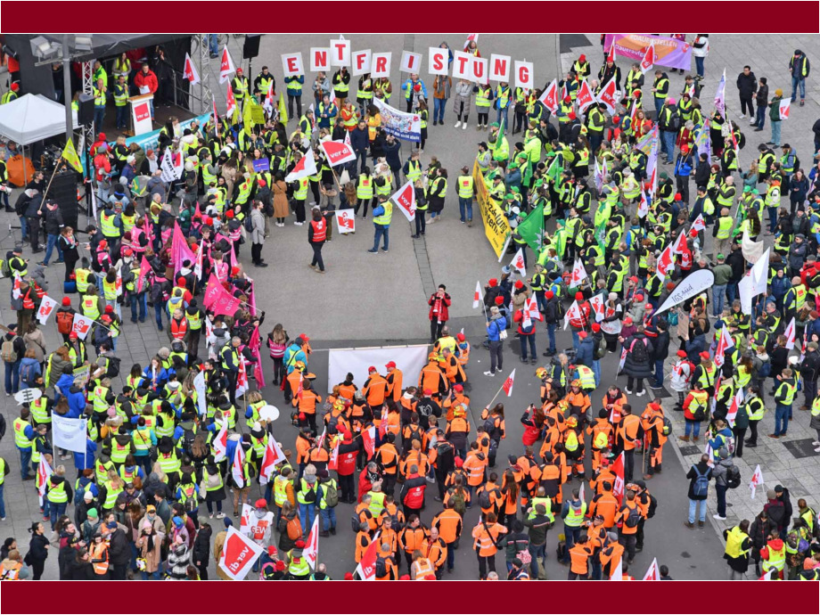 Warnstreik der hessischen Landesbeschäftigten am 12. März in Frankfurt