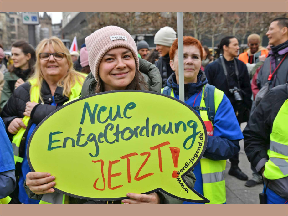 Warnstreik der hessischen Landesbeschäftigten am 12. März in Frankfurt