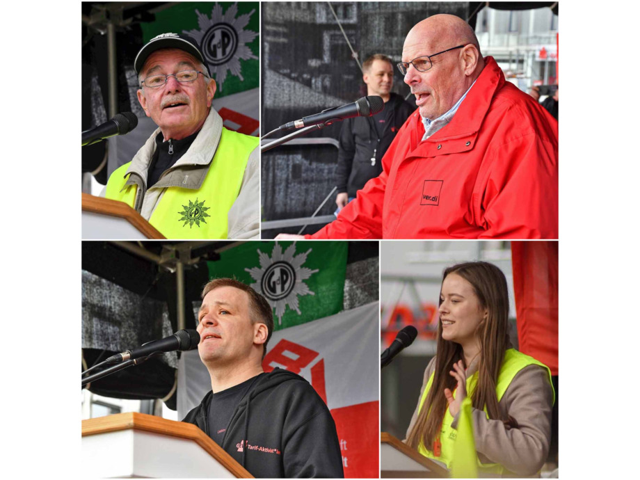 Warnstreik der hessischen Landesbeschäftigten am 12. März in Frankfurt