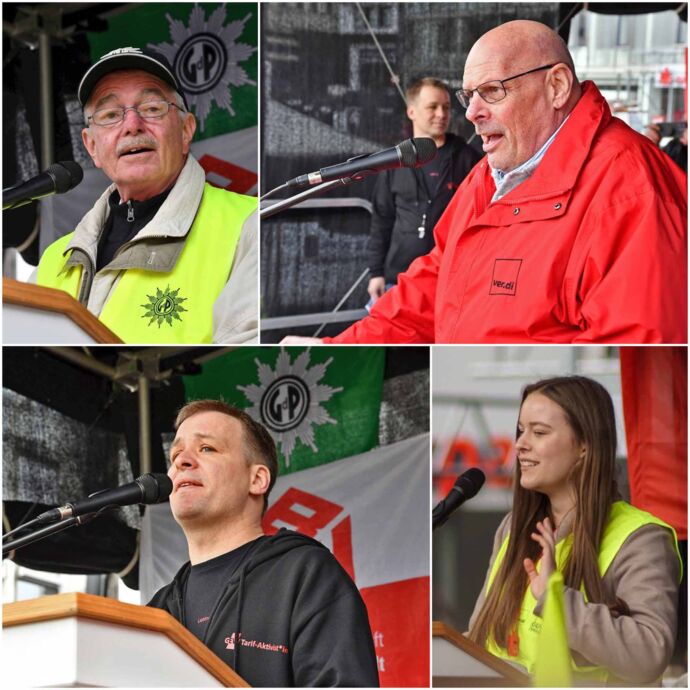 Warnstreik der hessischen Landesbeschäftigten am 12. März in Frankfurt Warnstreik der hessischen Landesbeschäftigten am 12. März in Frankfurt