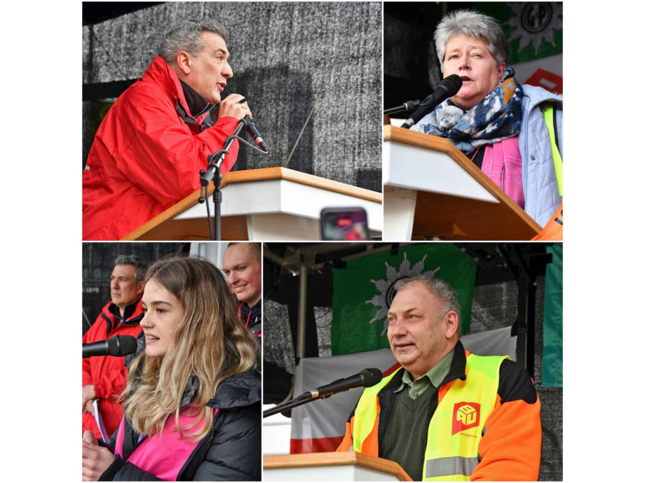 Warnstreik der hessischen Landesbeschäftigten am 12. März in Frankfurt